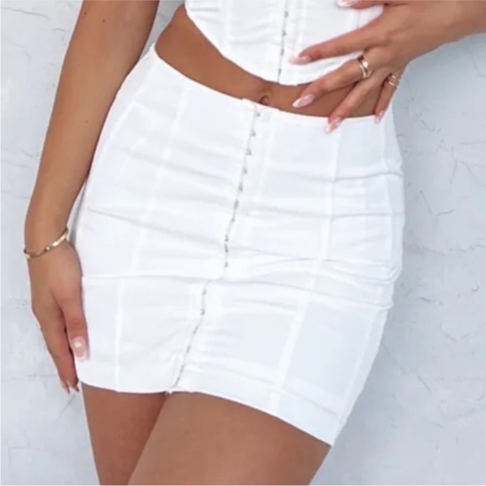White Fox Boutique White Mini Skirt, NWT